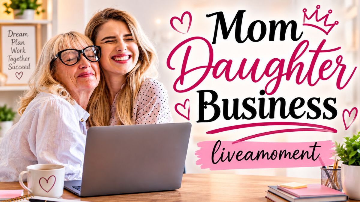 Mom daughter business LiveAMoment Way: Build, Bond, and Grow Together